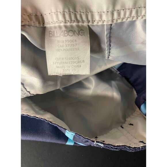 Billabong Board Shorts Mens 34 10" Plaid Beach Swim Trunks - Picture 3 of 6